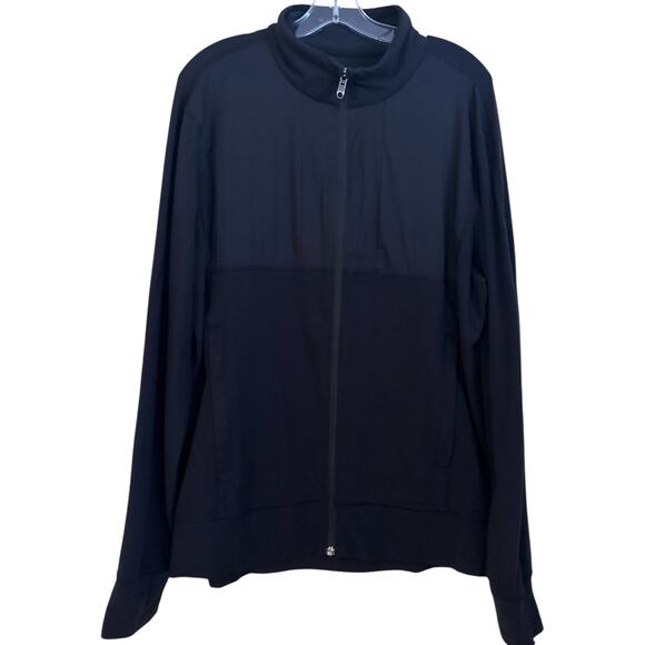 Lululemon Full Zip Jacket Athletic Training Running Track Black Mens Size Large - Picture 1 of 8